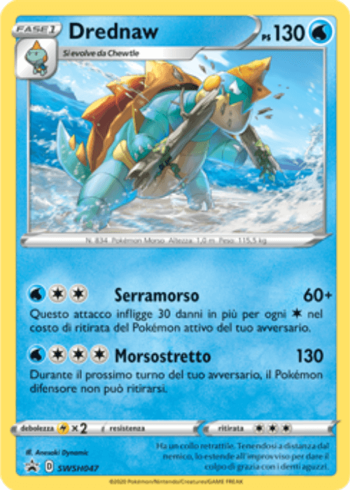 Pokémon Drednaw SWSH047 Promo Spada e Scudo ITA