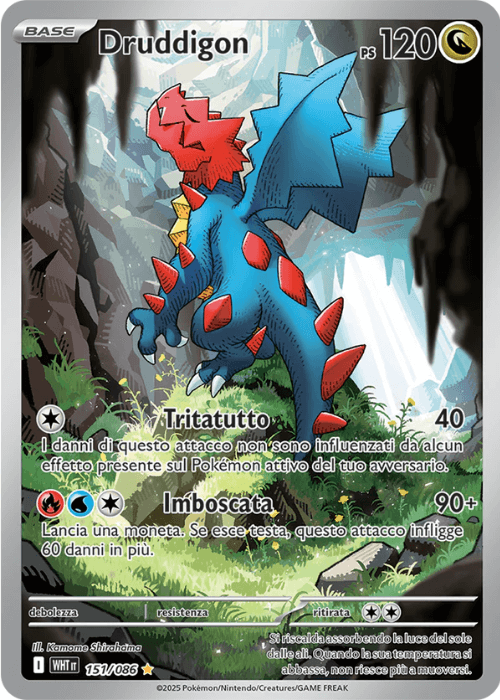 Pokémon Druddigon 151/086 Fuoco Bianco ITA