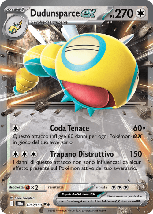 Pokémon Dudunsparce ex 121/159 Avventure Insieme ITA