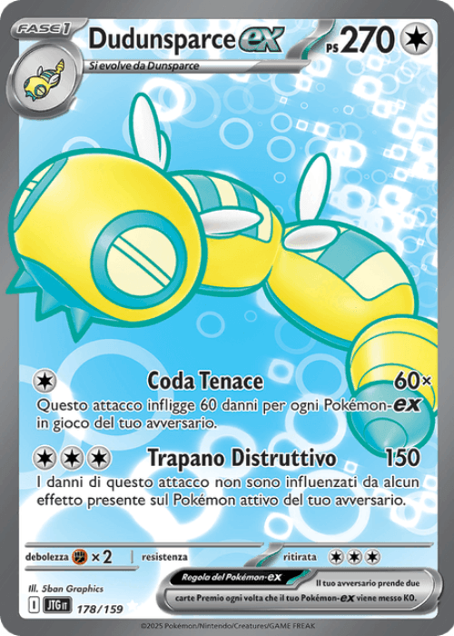 Pokémon Dudunsparce ex 178/159 Avventure Insieme ITA