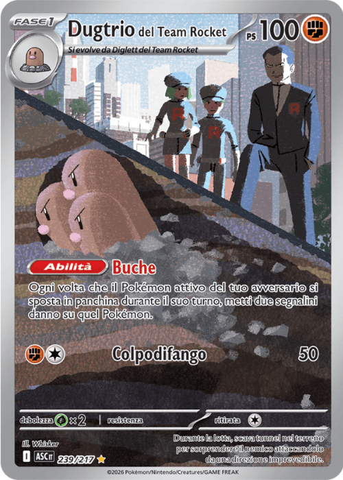 Pokémon Dugtrio del Team Rocket 239/217 Ascesa Eroica ITA