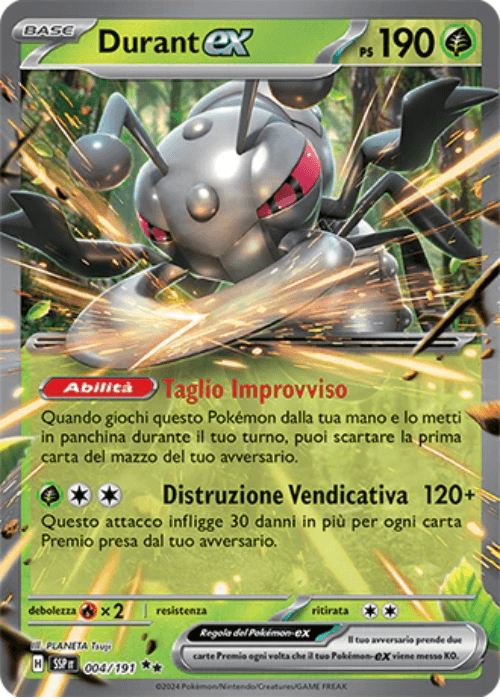 Pokémon Durant ex 004/191 Scintille Folgoranti ITA