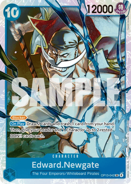 One Piece Edward.Newgate Super Rare OP13-042 ENG