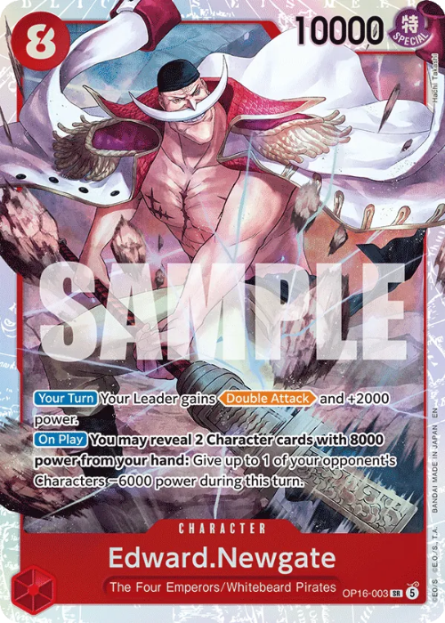 One Piece Edward.Newgate Super Rare OP16-003 ENG
