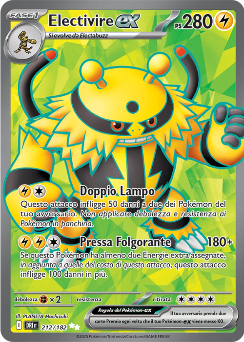 Pokémon Electivire ex 212/182 Rivali Predestina ITA