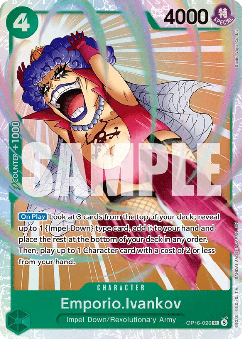 One Piece Emporio.Ivankov Super Rare OP16-026 ENG