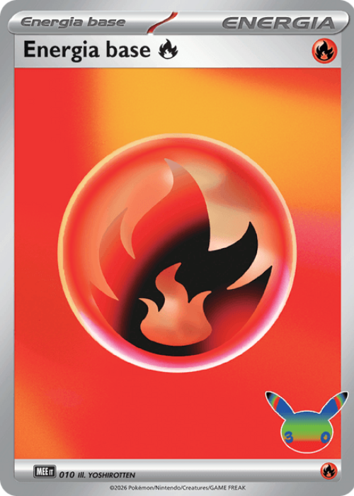 Pokémon Energia Fuoco 010 30° Anniversario ITA