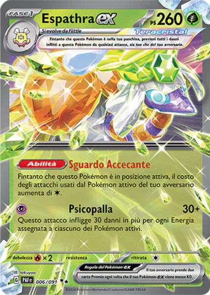Pokémon Espathra ex 006/091 Destino di Paldea ITA