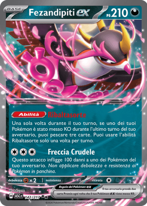 Pokémon Fezandipiti ex 142/217 Ascesa Eroica ITA