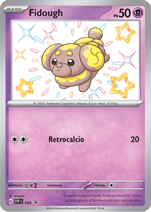 Pokémon Fidough Shiny 069 Promo Scarlatto & Violetto ITA
