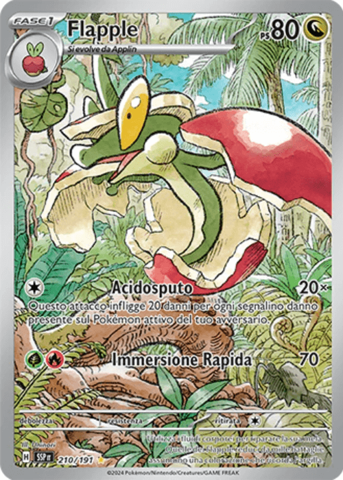 Pokémon Flapple 210/191 Scintille Folgoranti ITA