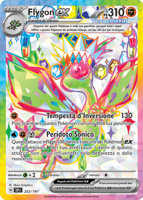Pokémon Flygon ex 222/191 Scintille Folgoranti ITA