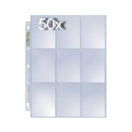 Ultra Pro - 50x Foglio a 9 tasche Platinum - Platinum 9-Pocket Pages