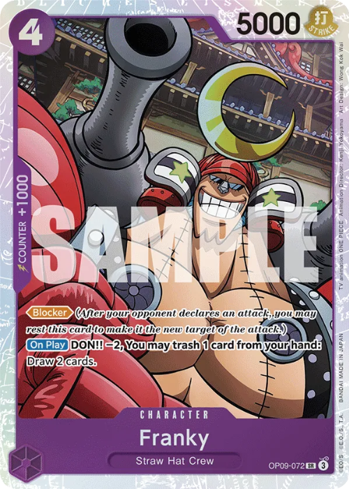 One Piece Franky Super Rare OP09-072 ENG