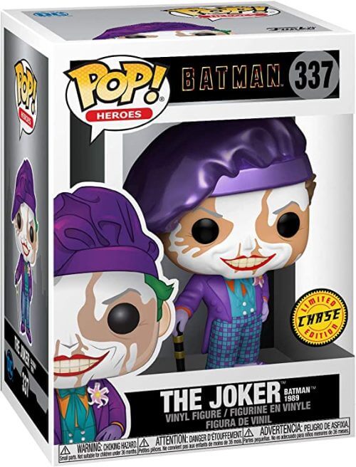 Funko POP! Heroes Batman 1989 - The Joker With Hat and Cane A Rare CHASE variant