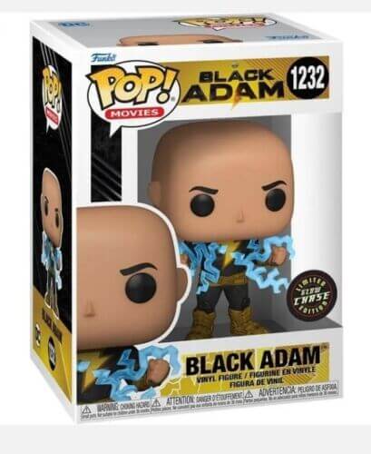 Funko Pop! Movies Black Adam - Black Adam No Cape with Lighting Chest Rare Chase