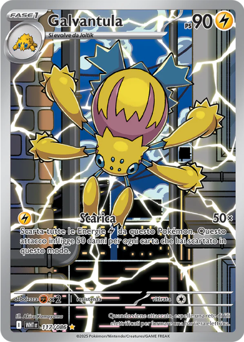 Pokémon Galvantula 117/086 Fuoco Bianco ITA