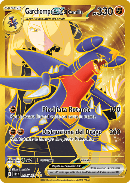 Pokémon Garchomp ex di Camilla 241/182 Rivali Predestinati ITA