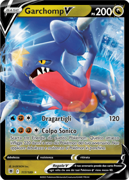 Pokémon Garchomp V 117/189 Lucentezza Siderale ITA