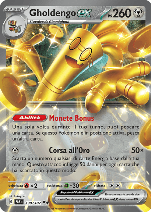 Pokémon Gholdengo ex 139/182 Paradosso Temporale ITA
