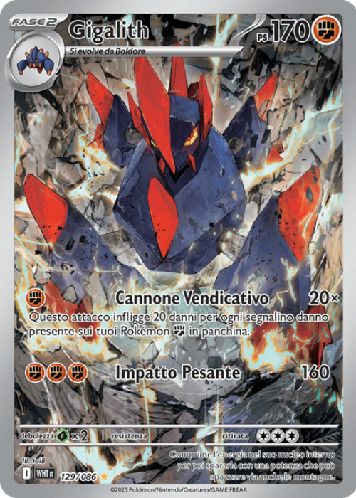 Pokémon Gigalith 129/086 Fuoco Bianco ITA