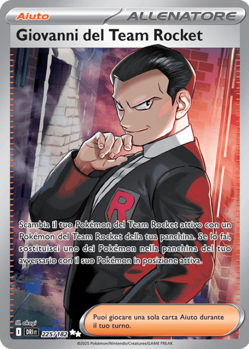 Pokémon Giovanni del Team Rocket 225/182 Rivali Predestinati ITA