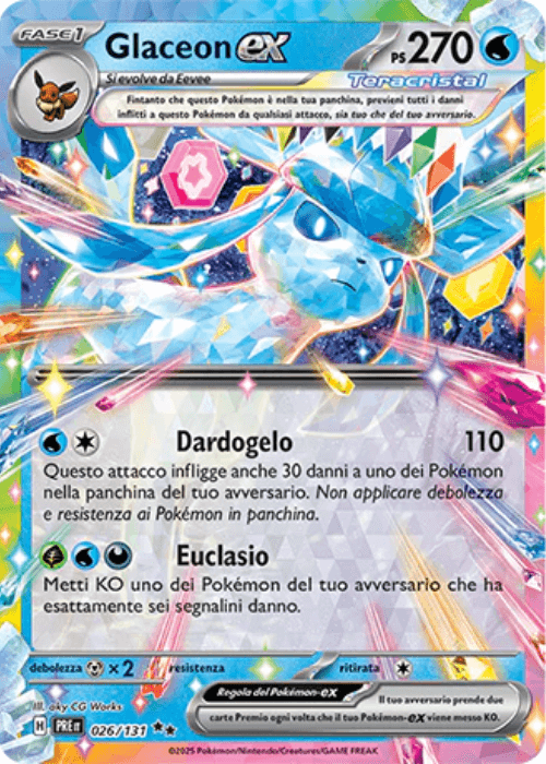 Pokémon Glaceon ex 026/131 Evoluzioni Prismatiche ITA