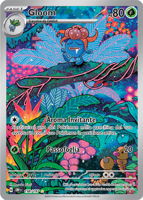 Pokémon Gloom 198/197 Ossidiana Infuocata ITA