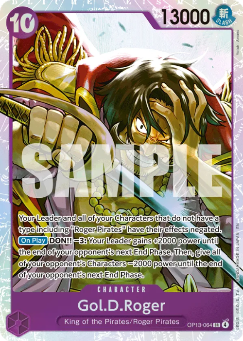 One Piece Gol.D.Roger Super Rare OP13-064 ENG