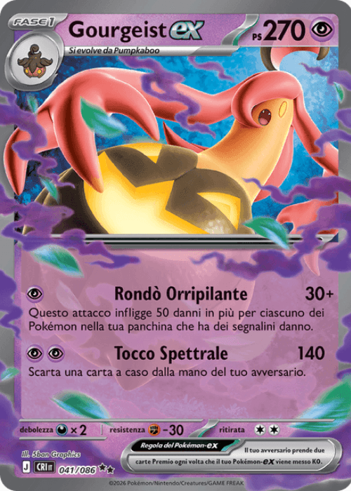Pokémon Gourgeist ex 041/086 Caos Nascente ITA