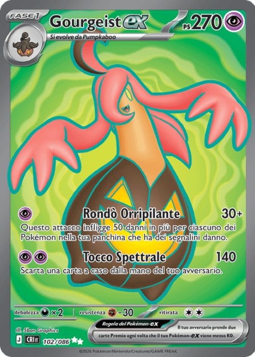 Pokémon Gourgeist ex 102/086 Caos Nascente ITA