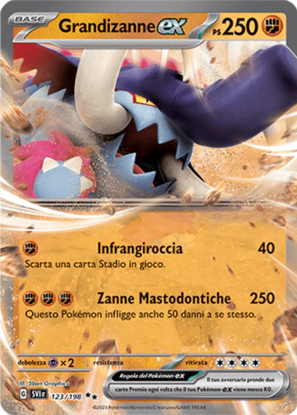 Pokémon Grandizanne ex 123/198 Scarlatto & Violetto ITA