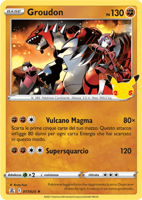 Pokémon Groudon 017/025 Gran Festa ITA