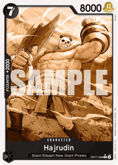 One Piece Hajrudin Alternate Rare OP17-088 ENG