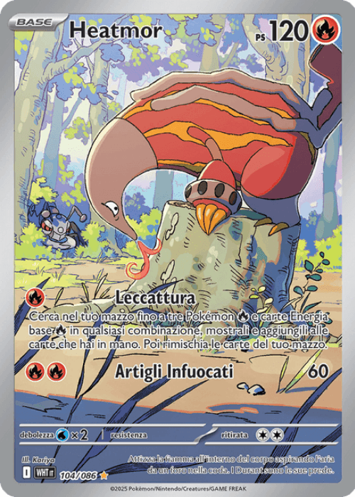 Pokémon Heatmor 104/086 Fuoco Bianco ITA