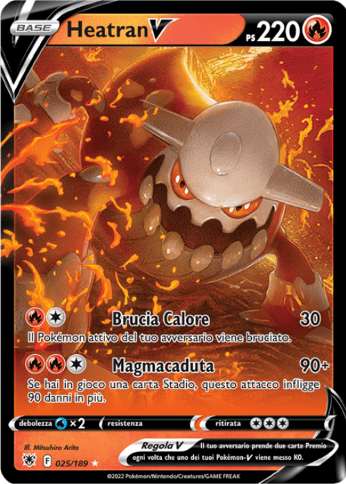 Pokémon Heatran V 025/189 Lucentezza Siderale ITA