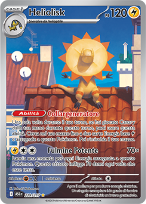 Pokémon Heliolisk 229/217 Ascesa Eroica ITA