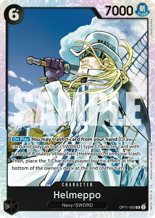 One Piece Helmeppo Super Rare OP11-092 ENG