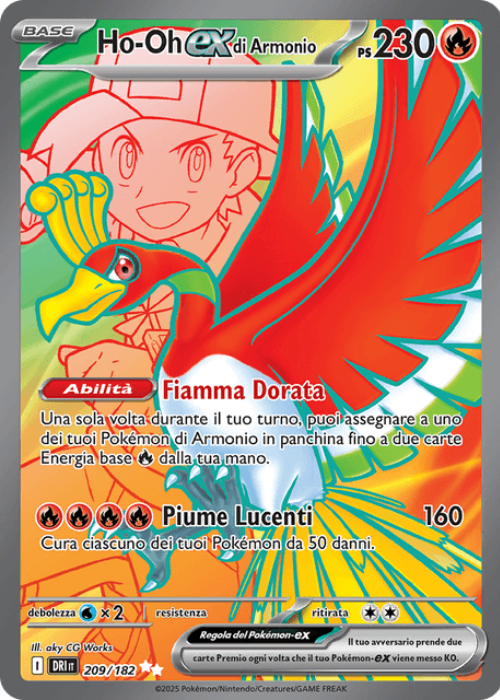 Pokémon Ho-Oh ex di Armonio 209/182 Rivali Predestina ITA