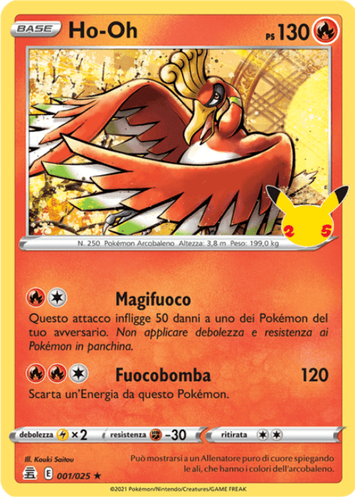 Pokémon Ho-Oh 001/025 Gran Festa ITA