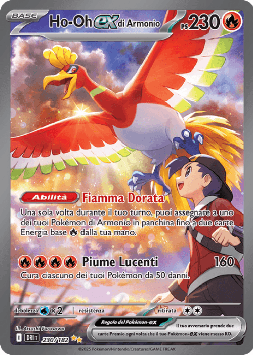 Pokémon Ho-Oh ex di Armonio 230/182 Rivali Predestinati ITA