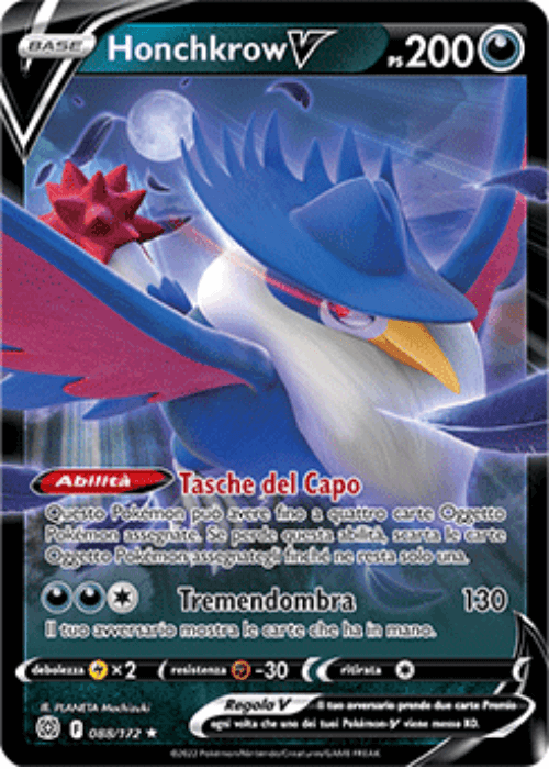 Pokémon Honchkrow V 088/172 Astri Lucenti ITA