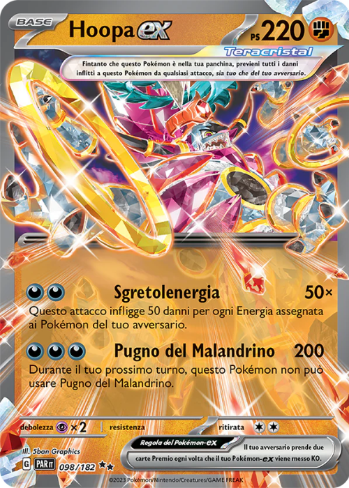 Pokémon Hoopa ex 098/182 Paradosso Temporale ITA
