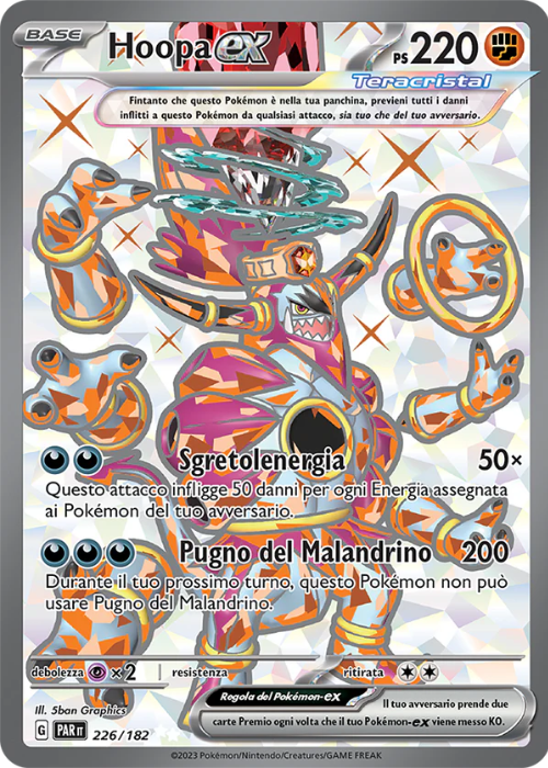 Pokémon Hoopa ex 226/182 Paradosso Temporale ITA