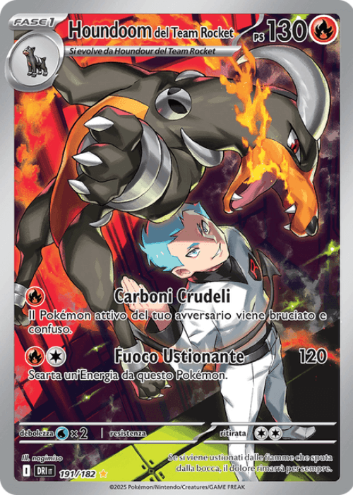 Pokémon Houndoom del Team Rocket 191/182 Rivali Predestinati ITA