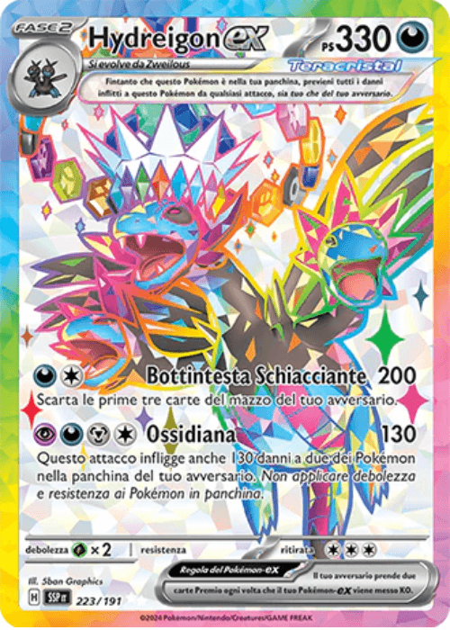 Pokémon Hydreigon ex 223/191 Scintille Folgoranti ITA