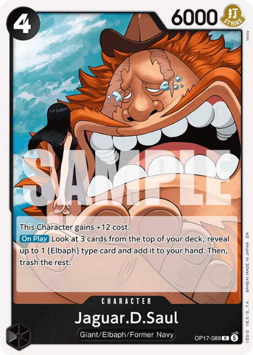 One Piece Jaguar.D.Saul Rare OP17-089 ENG
