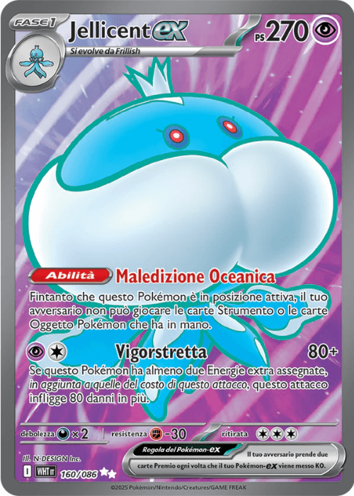 Pokémon Jellicent ex 160/086 Fuoco Bianco ITA