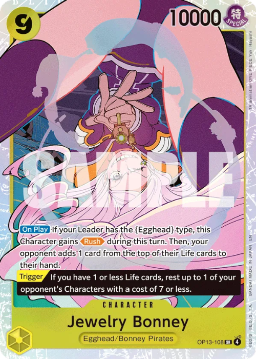 One Piece Jewelry Bonney Super Rare OP13-108 ENG
