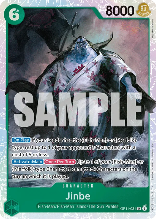 One Piece Jinbe Super Rare OP11-031 ENG